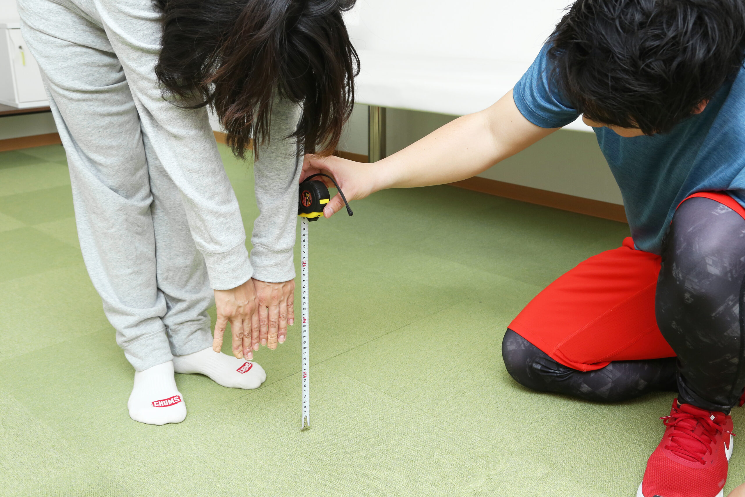 柔軟性チェックの様子